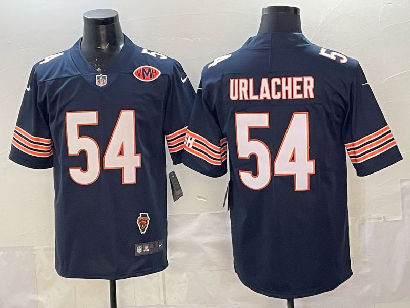 Men 2026 Chicago Bears #54 Urlacher blue 2th generation Nike Limited NFL Jersey style 004
